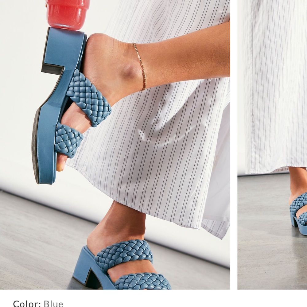 Winnie quilted platform mule